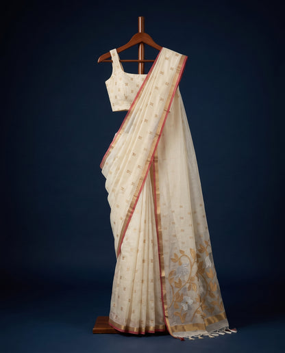 Aarohi Semi Munga Silk Saree