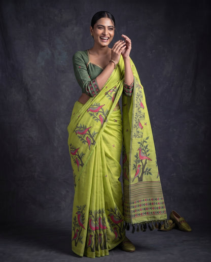 Pakhi Chanderi Cotton Saree
