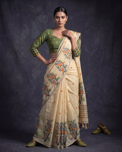 Pakhi Chanderi Cotton Saree