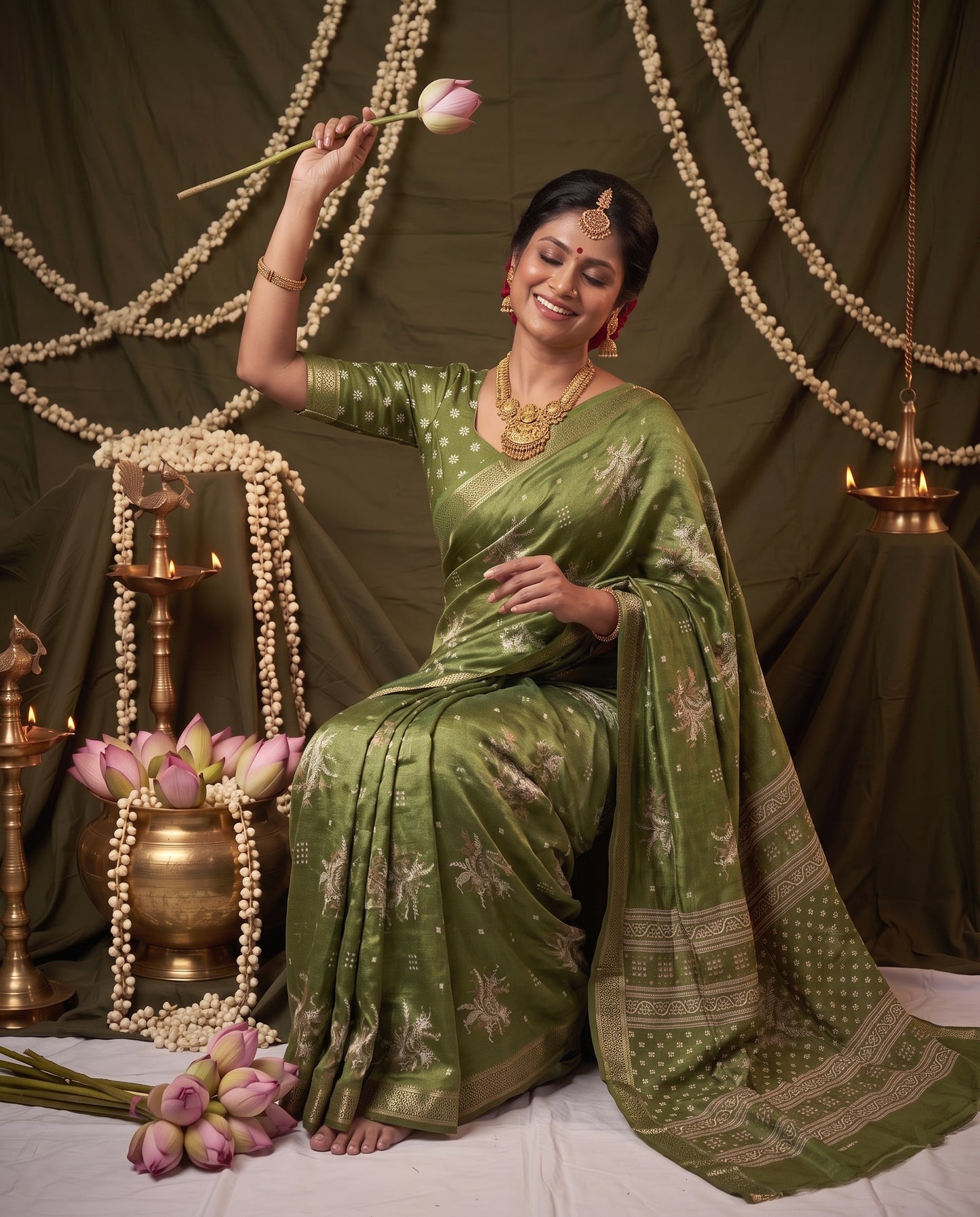 Premium Chinnon Fancy Sarees